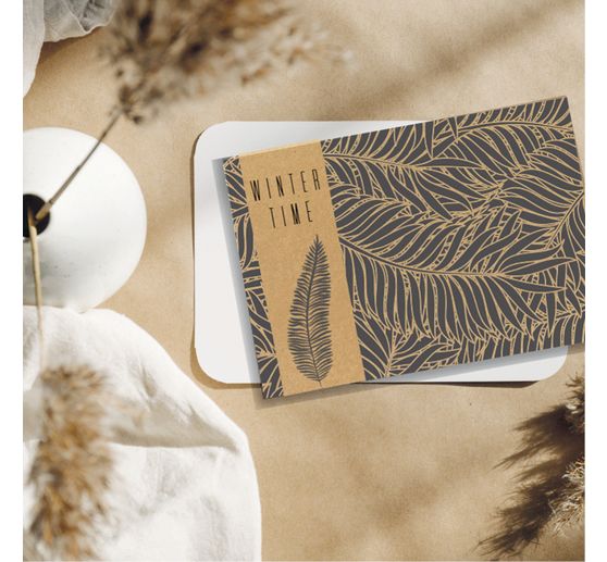 Vintage photo cardboard "Palm frond"