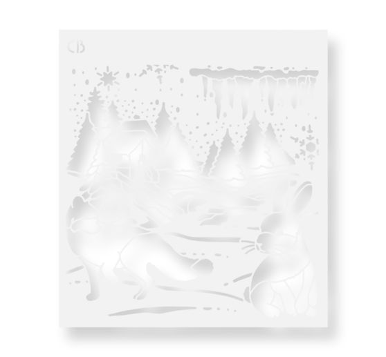 Stencil "Nordic landscape"