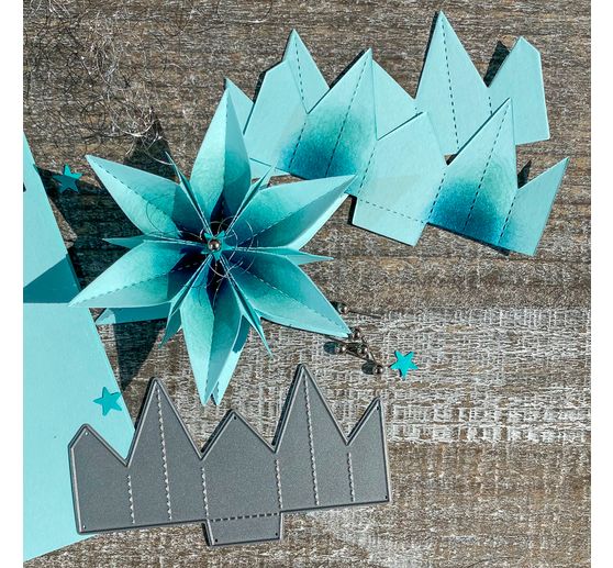 Punching template folding star "Medium"