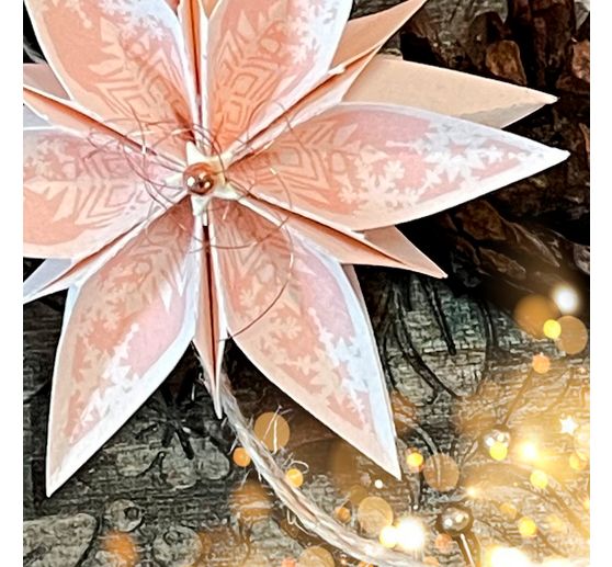 Siliconen stempel voor vouwende ster middel "Christmas"