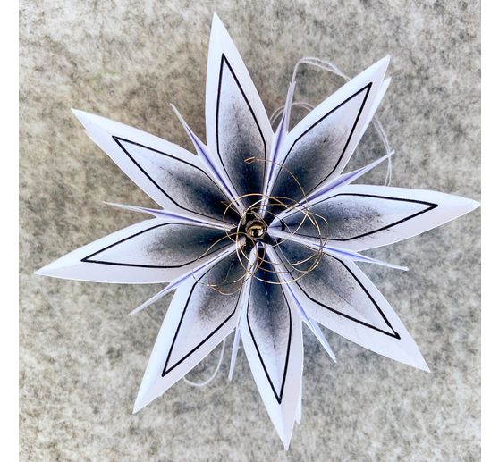 Silicone stamp for folding star medium "Frohe Weihnachten"