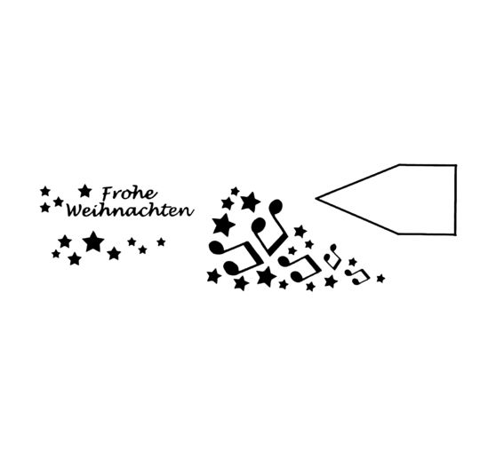 Silicone stamp for folding star medium "Frohe Weihnachten"