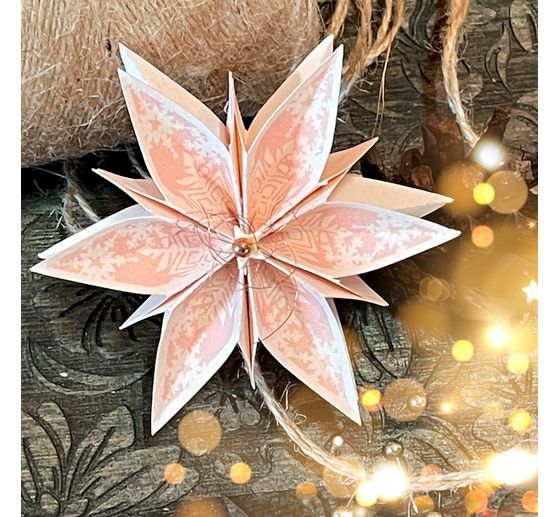 Siliconen stempel voor vouwende ster klein "Christmas"