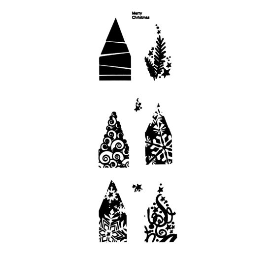 Siliconen stempel voor vouwende ster klein "Christmas"