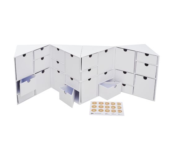Folding cabinet with 24 drawers