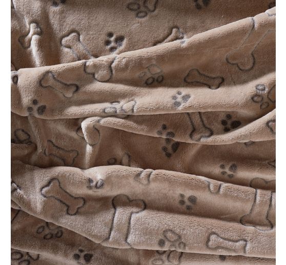 Fleece stof doubleface "Hondenbotten en poten"