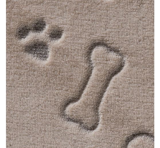 Fleece stof doubleface "Hondenbotten en poten"