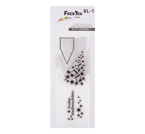 Silicone stamp for folding star medium "Frohe Weihnachten"