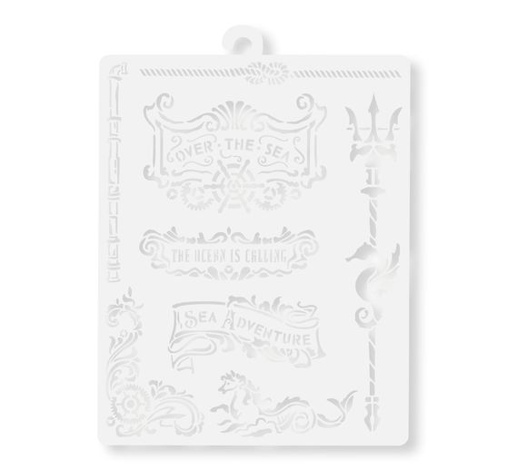 Sjabloon "Songs of the Sea - Plates and trident"