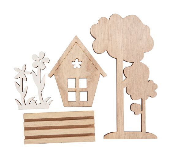 VBS Wooden building kit "House in the green"