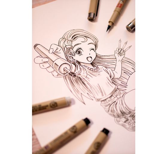 Sakura Pigma Micron "Manga Collection", set van 3, Zwart