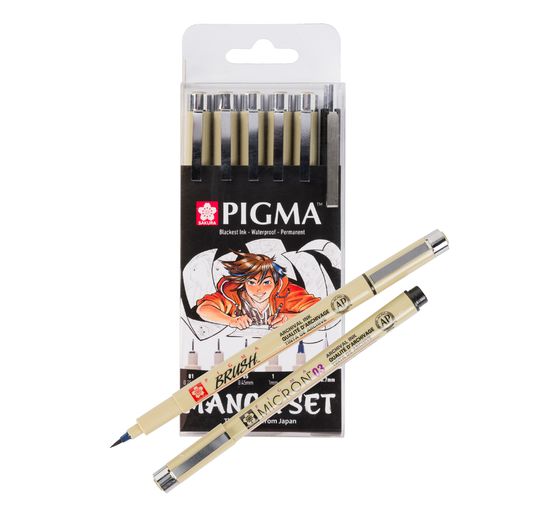 Sakura Pigma Micron "Manga Collection", set van 6