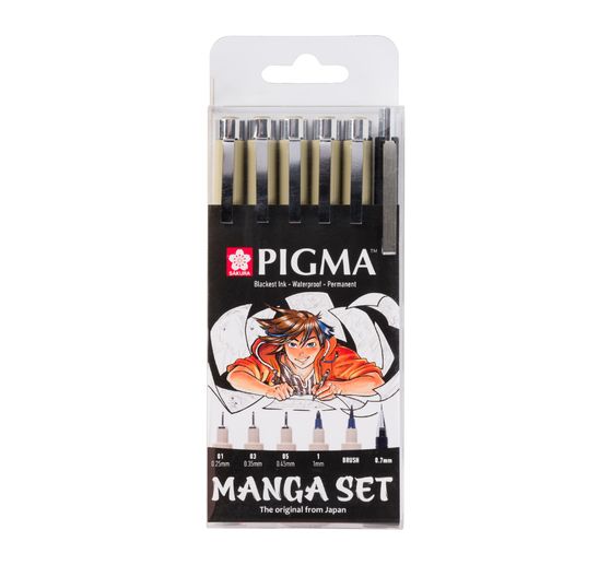 Sakura Pigma Micron "Manga Collection", set van 6