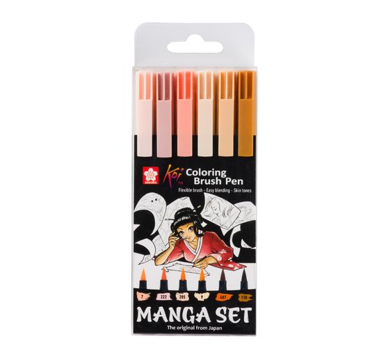 Sakura Koi Colouring Brush Pen "Manga Collection", set van 6