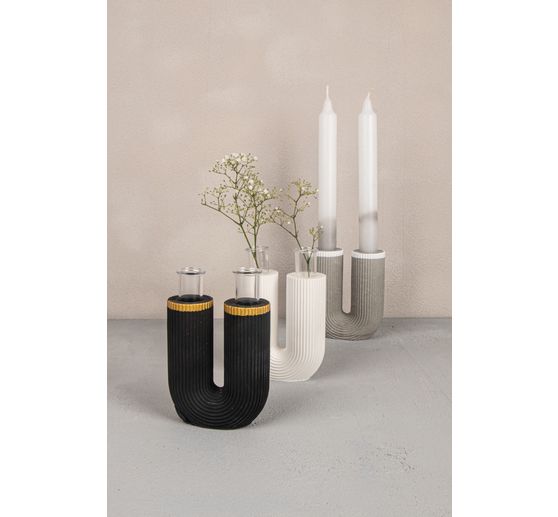 Silicone casting moulds "U-shape vase fluted"