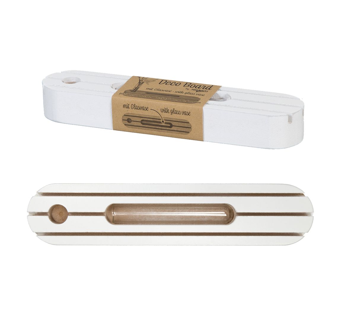 Houten standaard met proefbuis