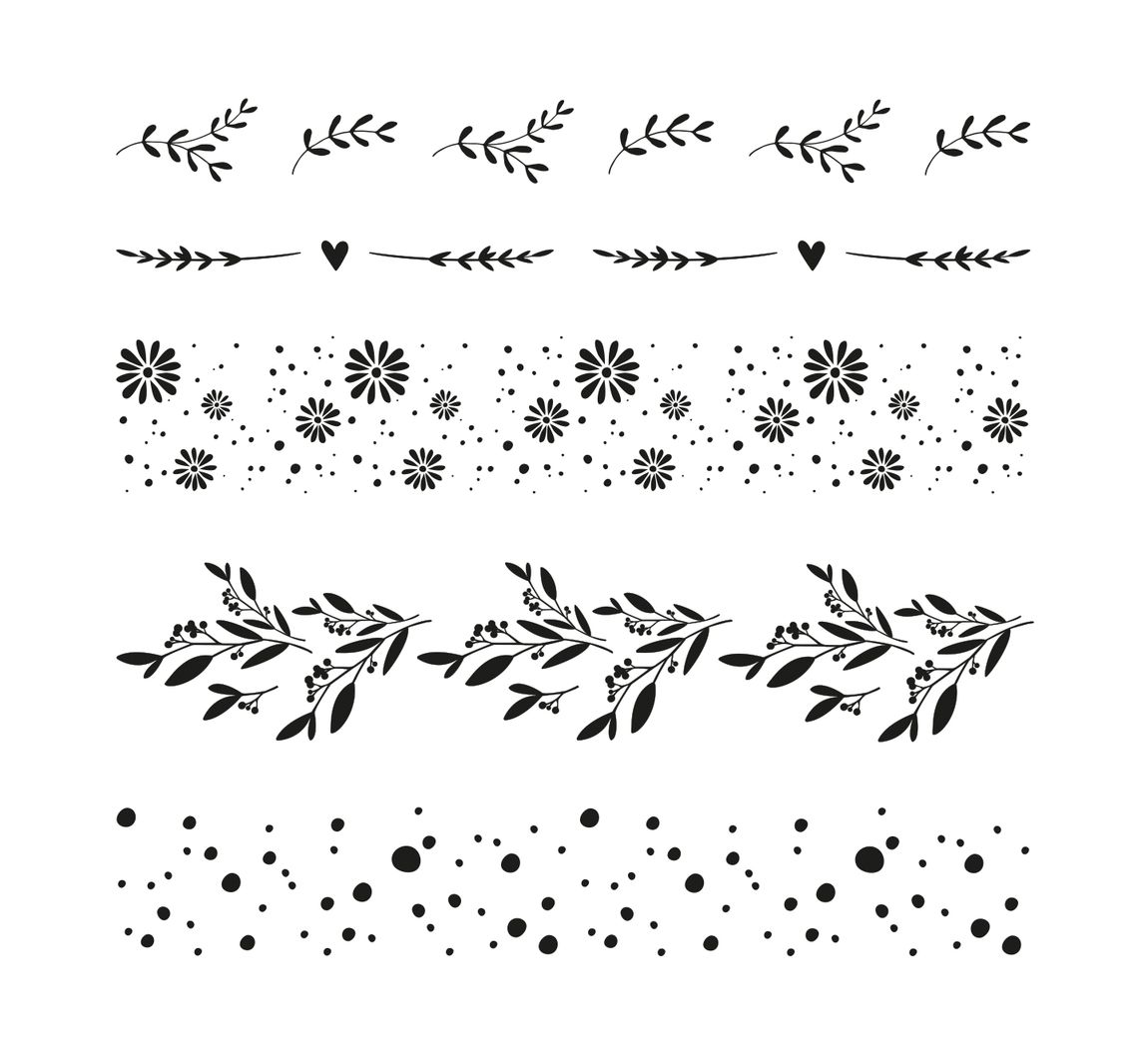 Clear Stamps "Bloemmotieven"