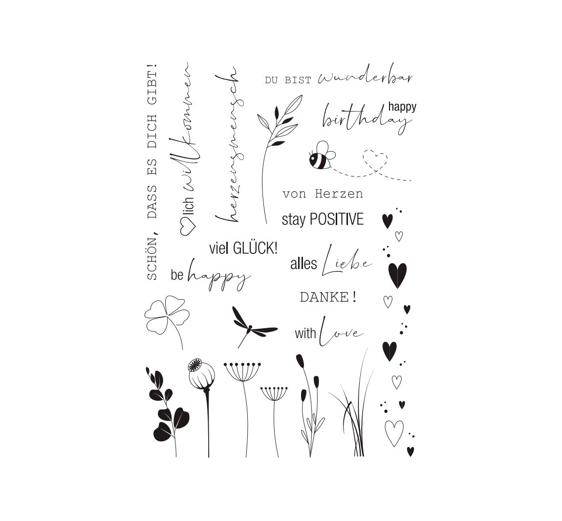 VBS Siliconen stempel "Be Happy"