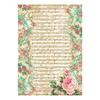 Motif straw silk "Precious - Rose and Music"