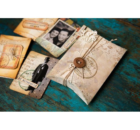 Sizzix Thinlits Ponssjabloon "Pillow Box + Bag by Tim Holtz"