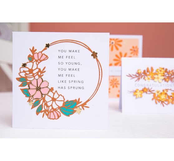 Sizzix Thinlits Ponssjabloon "Floral Round"