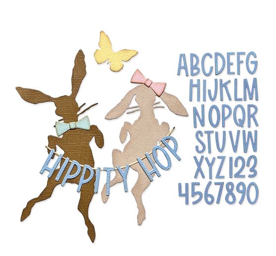 Sizzix Thinlits Ponssjabloon "Hippity Hop by Tim Holtz"