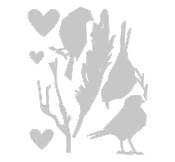 Sizzix Thinlits Punching template "Lovebirds by Tim Holtz"