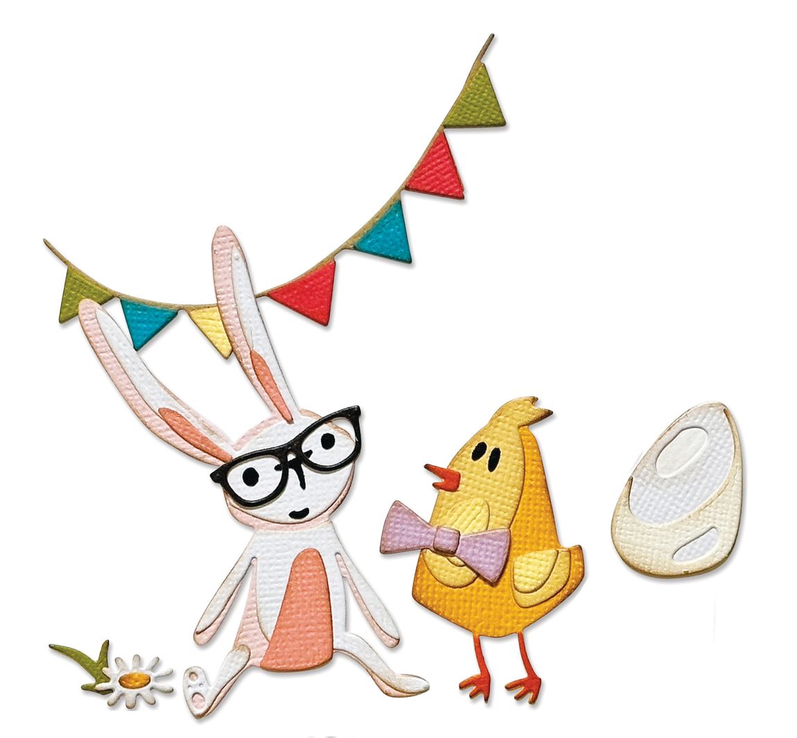 Sizzix Thinlits Ponssjabloon "Bunny + Chick by Tim Holtz"