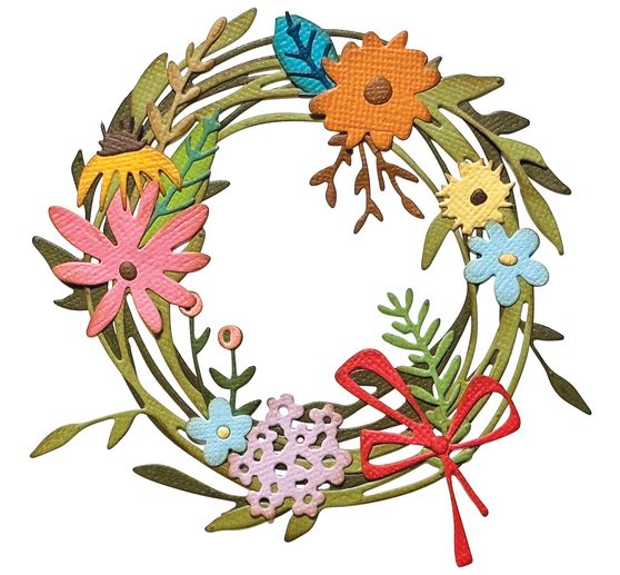 Sizzix Thinlits Ponssjabloon "Floral Wreath by Tim Holtz"