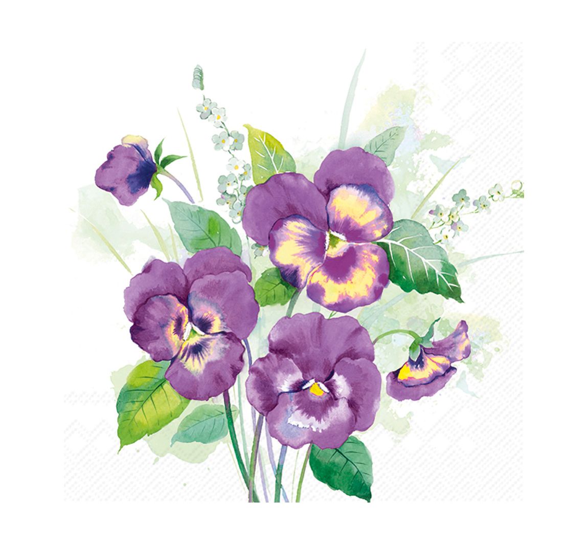 Servet "Viooltjes boeket"