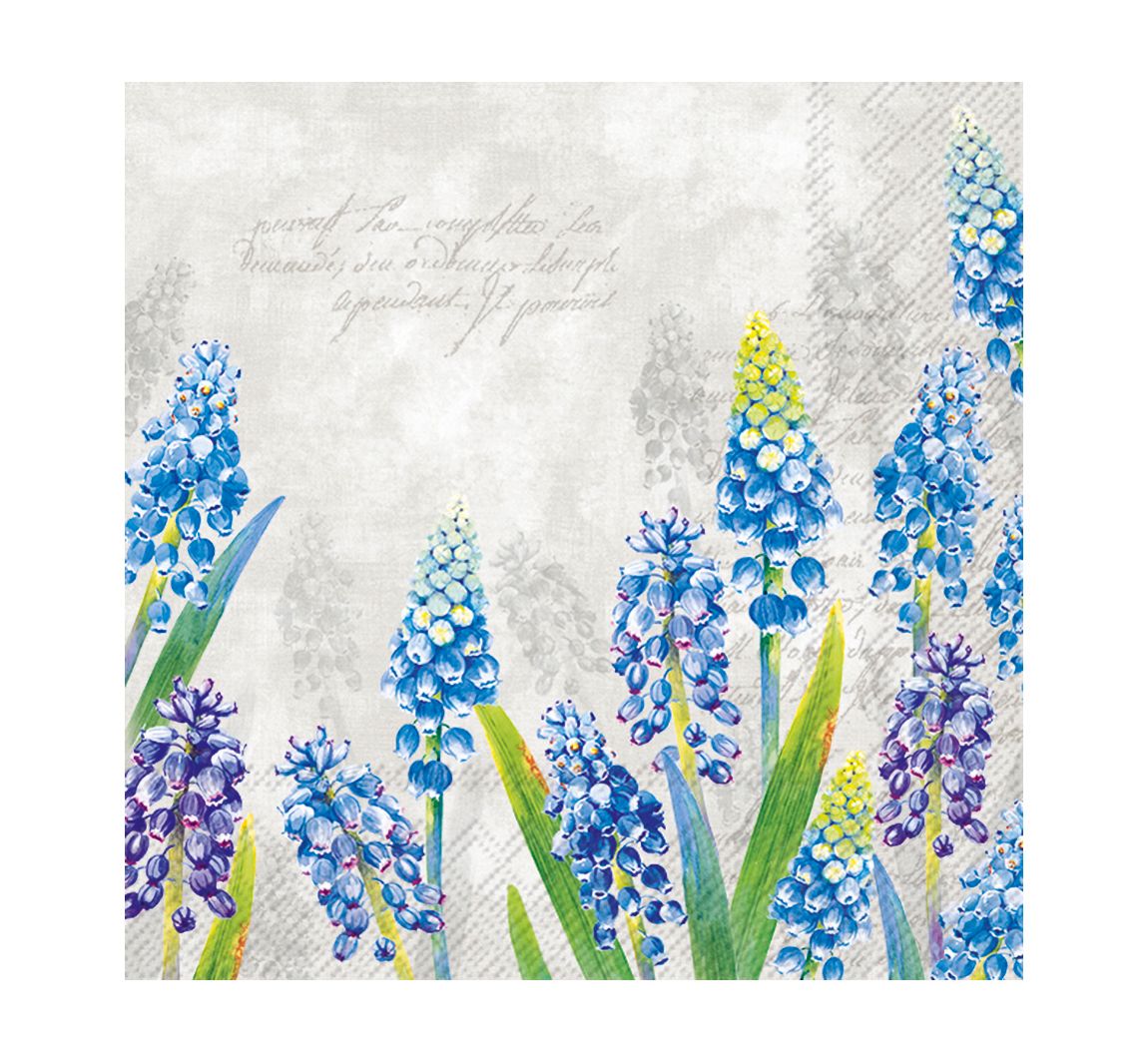Servet "Blauw parelmoer hyacint"