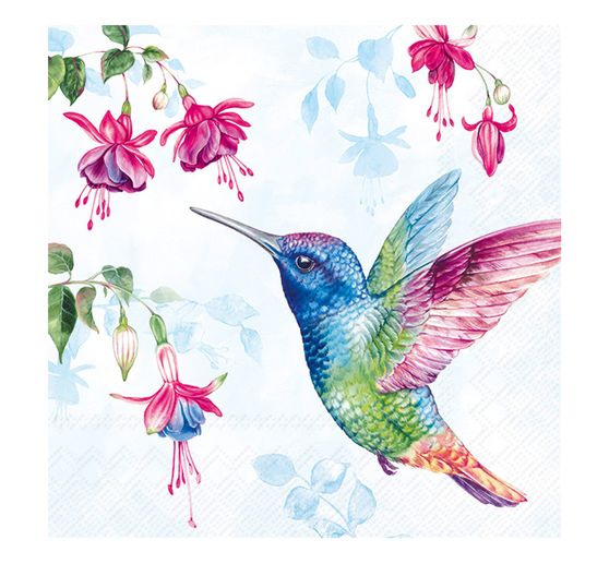 Servet "Kleurrijke kolibrie"