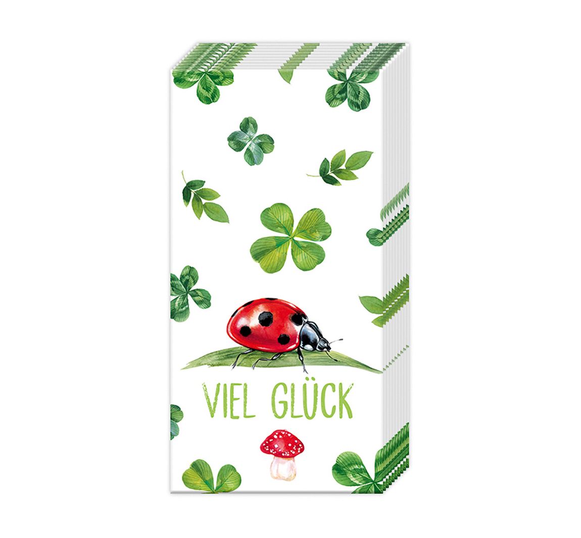 Papieren zakdoeken "Viel Glück"