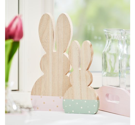 VBS Wooden rabbits, set of 2