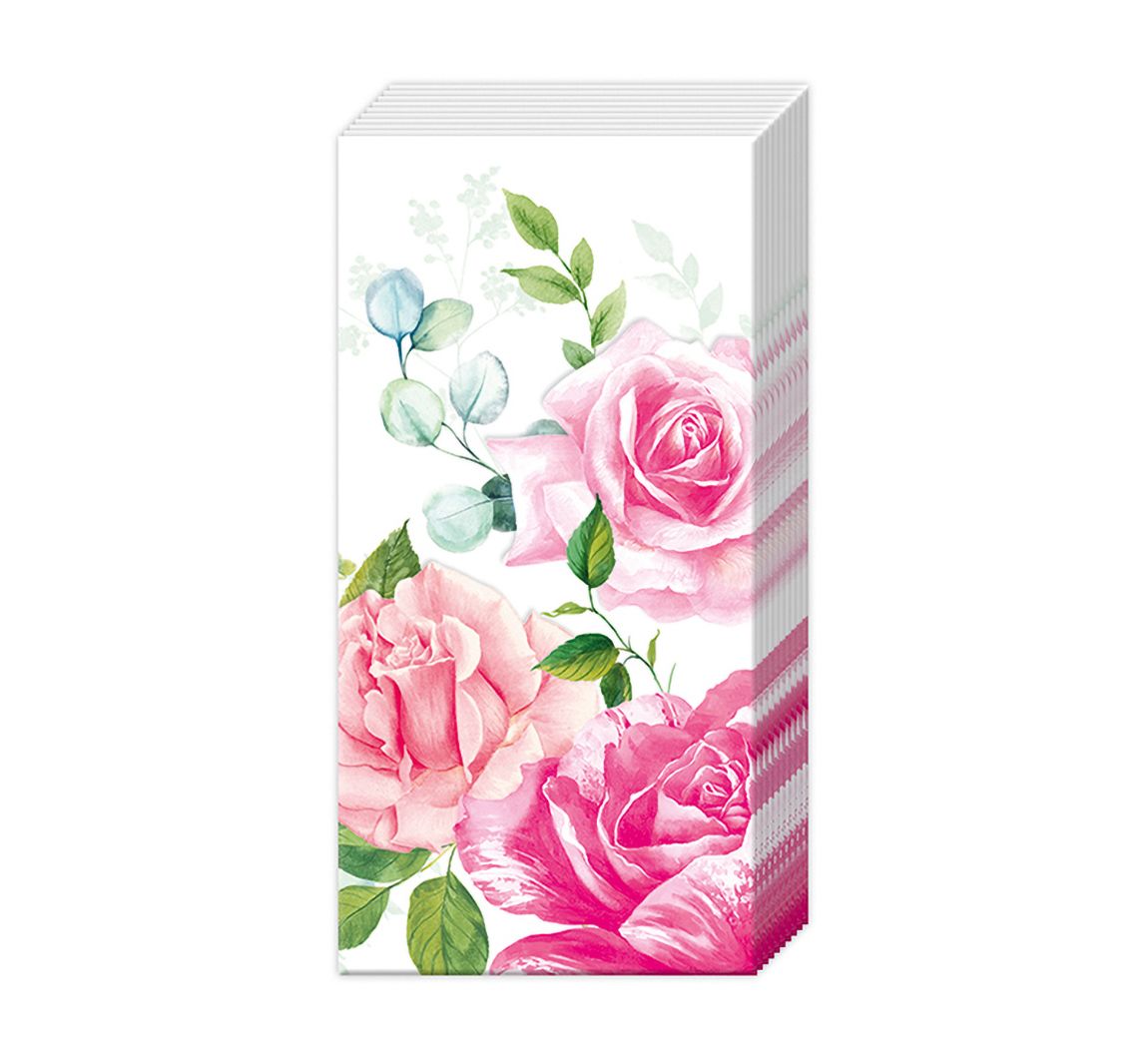 Papieren zakdoeken "Rozen"