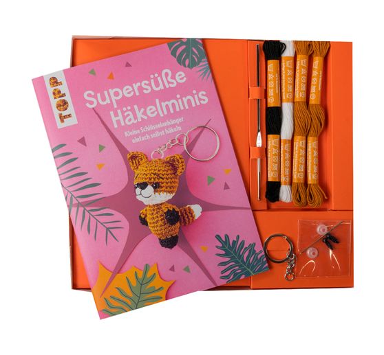 Creatieve set "Supersüße Häkelminis. Anleitungsbuch mit Material zum Sofort-Loslegen"