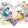 Napkin "Loving Birds"
