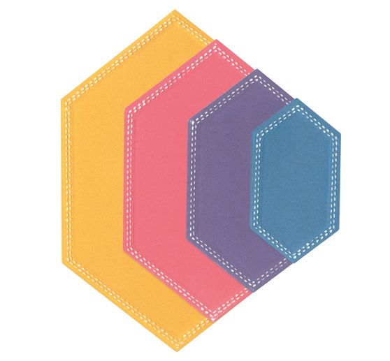 Sizzix Framelits Punching template "Hexagons by Stacey Park"