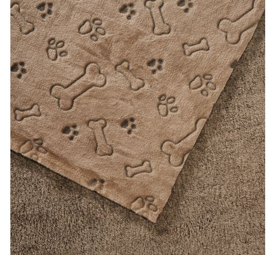 Fleece stof doubleface "Hondenbotten en poten"