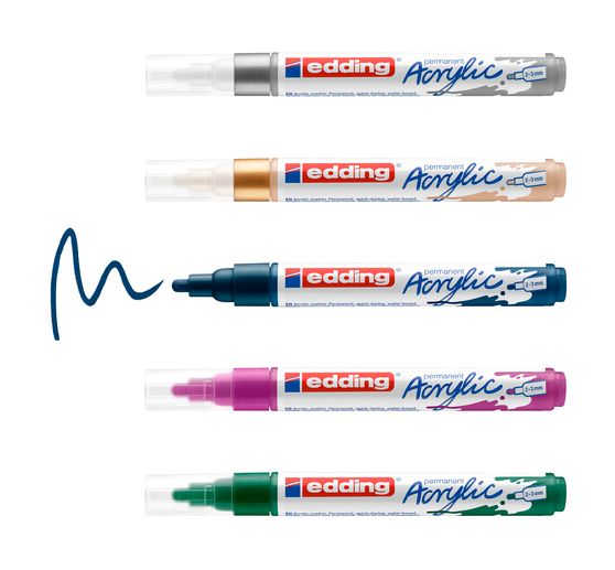 edding 5100 Acrylic "Acrylic marker - Festive", Medium, set of 5