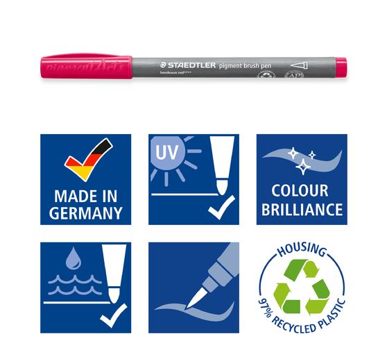 STAEDTLER Pigment brush pen, set of 12