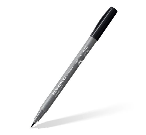 STAEDTLER Pigment soft brush pen "Greys", set van 6