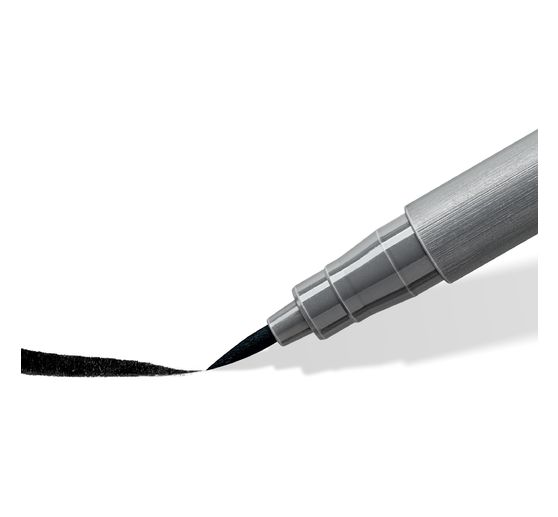 STAEDTLER Pigment soft brush pen "Greys", set van 6