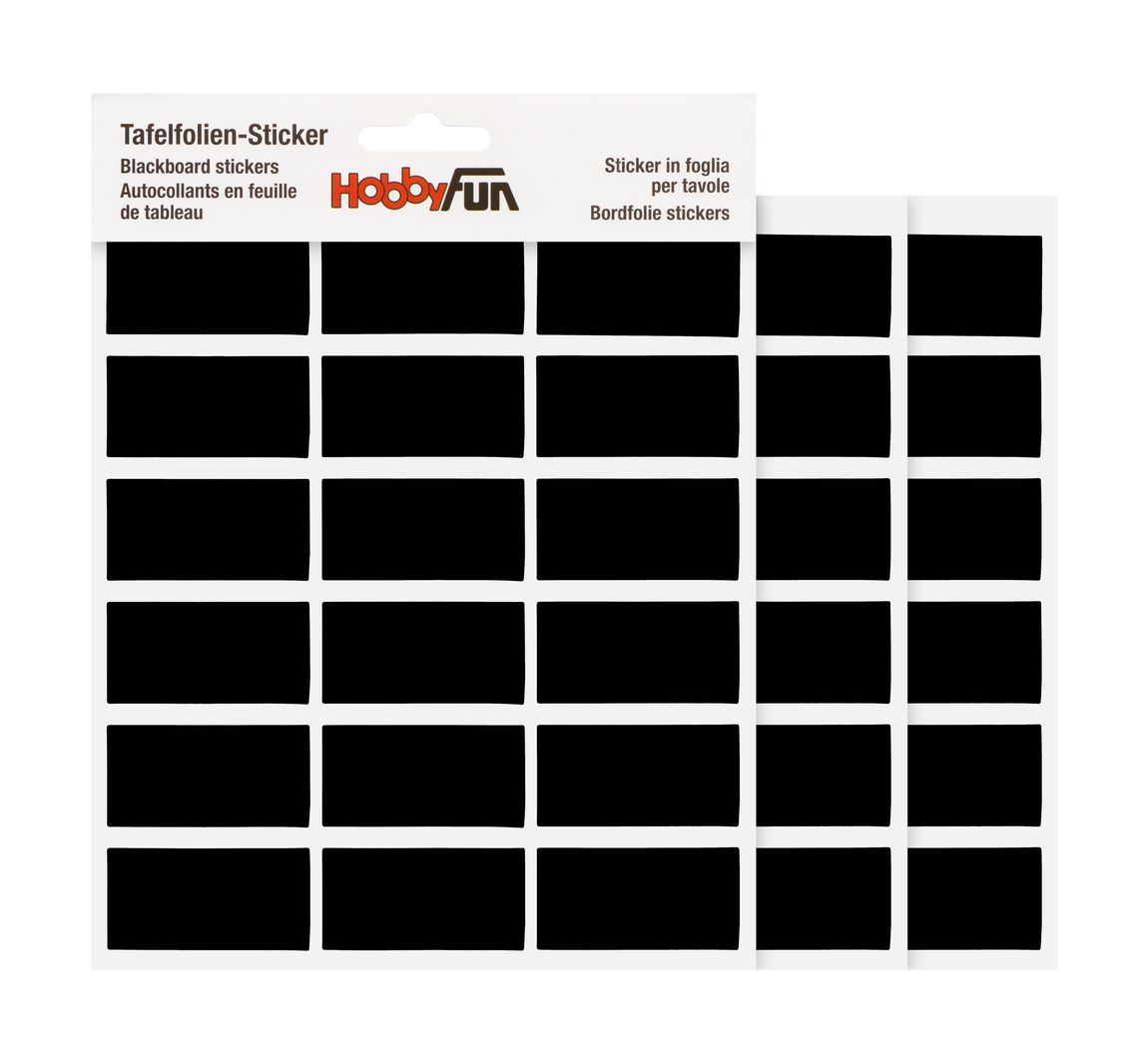 Bordfilms sticker "Rechthoek - gladde randen"
