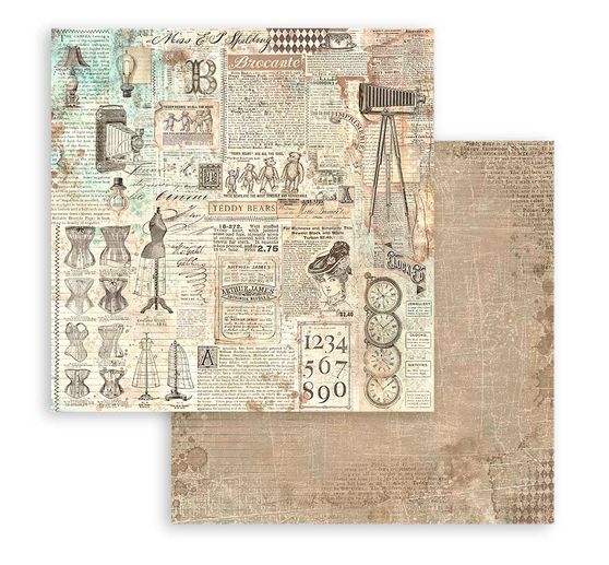 Scrapbook blok "Brocante Antiques - Backgrounds"
