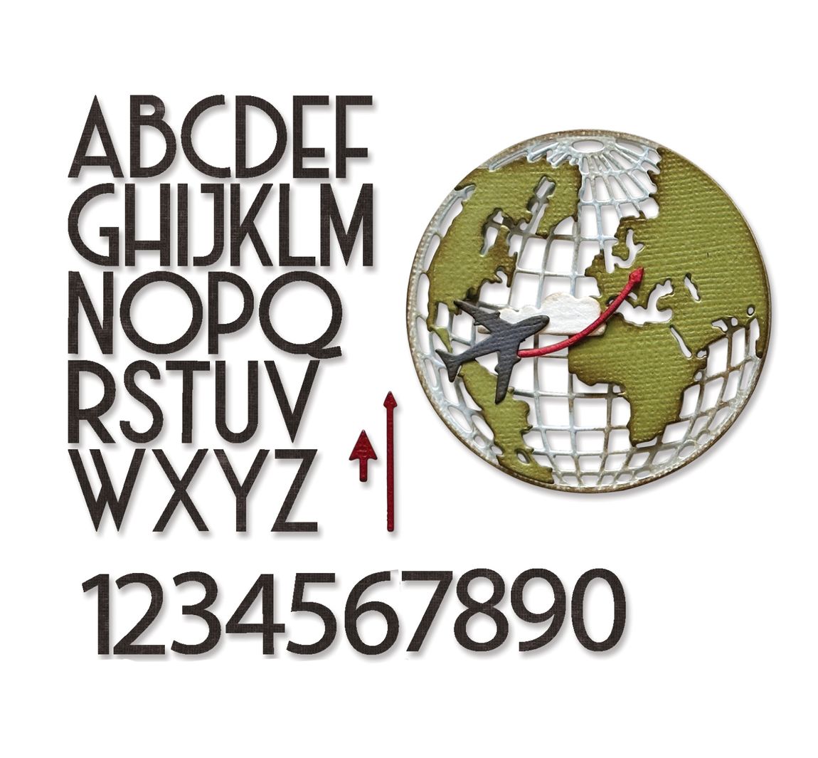 Sizzix • Tim Holtz Thinlits Die Set Vault World Travel 45pcs