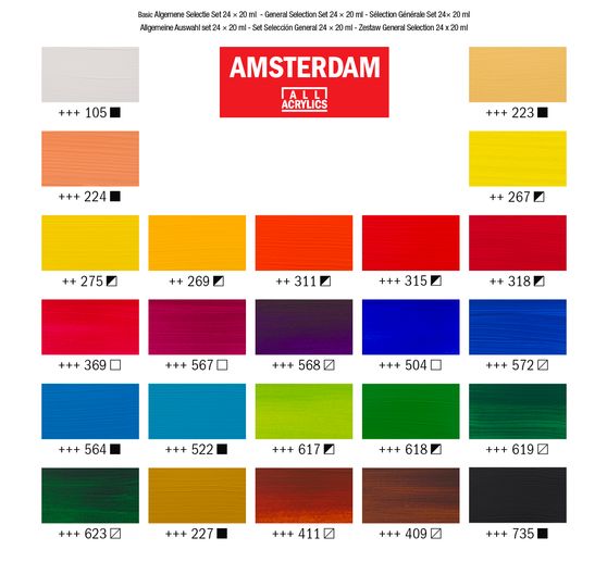 Talens AMSTERDAM Acrylverfset "General Selection 24"