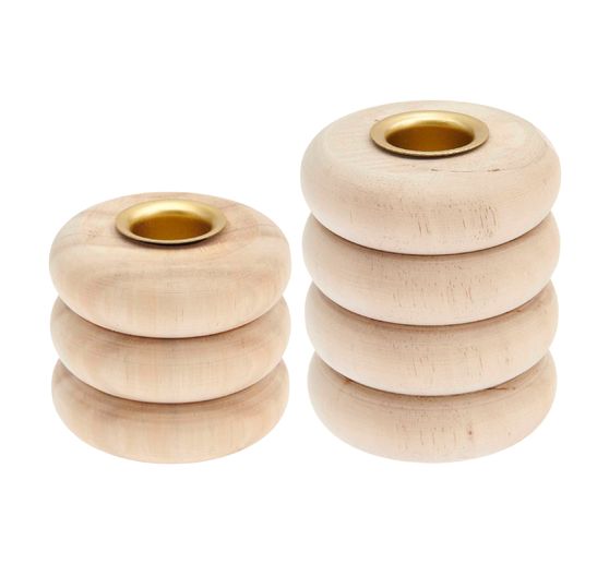 Kandelaar "Ringen", voor staafkaarsen Ø 2,4 cm