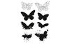 Sizzix Framelits Ponssjabloon en Clear Stamps "Painted Pencil Butterflies"