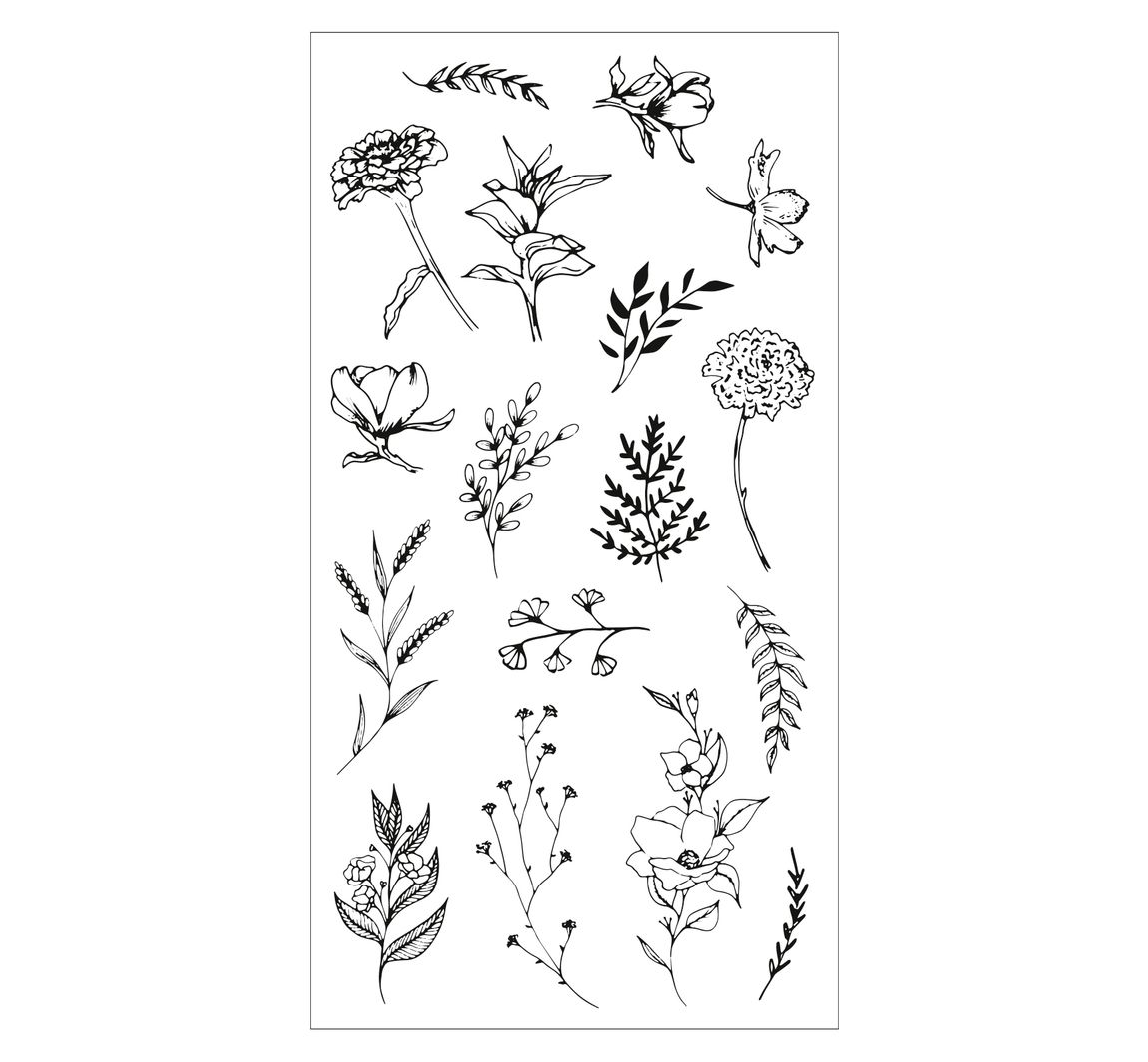 Sizzix Clear Stamps Garden Botanicals (666641)